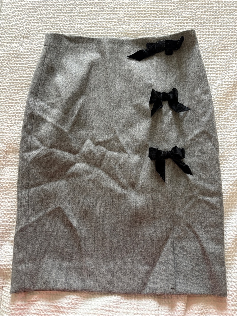 Wool pencil skirt